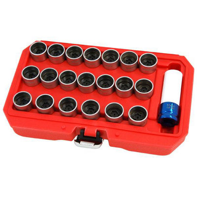BMW Locking Wheel Nut Stud Remover Tool Kit 21pc (Neilsen CT4991) DIY