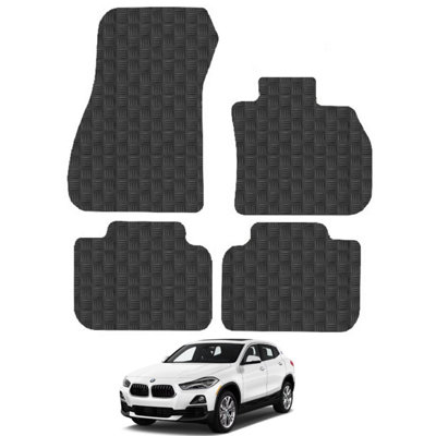 BMW X2 F39 2017-Onwards Car Floor Mats Rubber Tailored Fit 4pcs Set Heavy-Duty