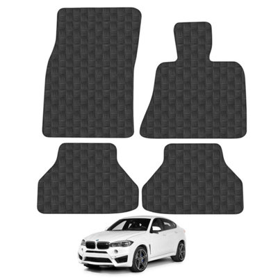 BMW X6 F16 2014-2019 Car Floor Mats Rubber Tailored Fit Set Heavy-Duty 4 Pieces