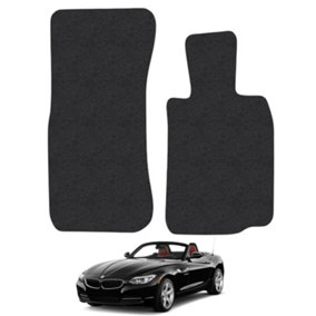 BMW Z4 2008-2019 Car Floor Mats Carpet Tailored Fit 2pcs Set Anti-Slip Black