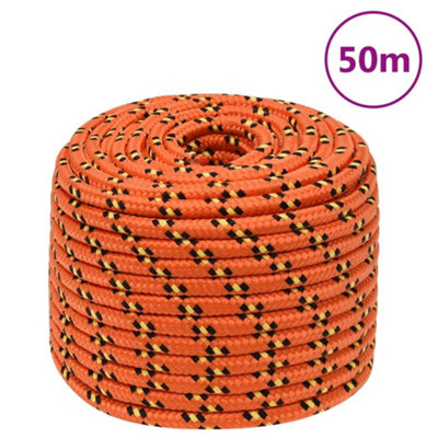 Boat Rope Orange 14 mm 50 m Polypropylene