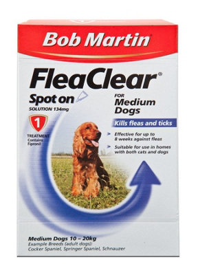Bob Martin Flea Clear Medium Dog Spot On Tube Pack of 10