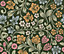 Bobbi Beck eco-friendly arts and crafts large floral print wallpaper
