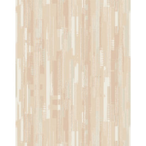 Bobbi Beck eco-friendly Beige abstract stripe wallpaper