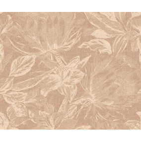 Bobbi Beck eco-friendly Beige abstract tapestry floral wallpaper