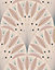 Bobbi Beck eco-friendly Beige art deco leaf fan wallpaper