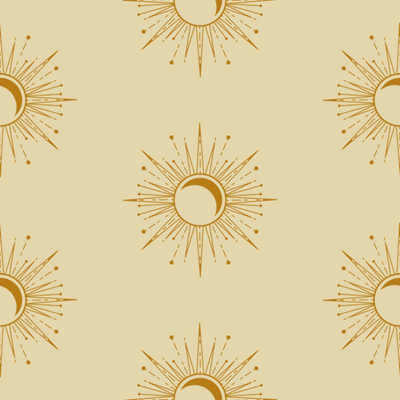 Bobbi Beck eco friendly Beige boho sun Wallpaper