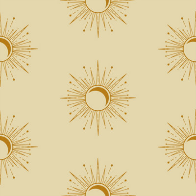 Bobbi Beck eco friendly Beige boho sun Wallpaper