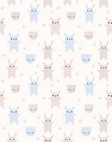 Bobbi Beck eco-friendly Beige childrens cute animal wallpaper