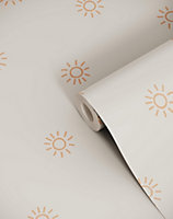 Bobbi Beck eco-friendly Beige childrens sun wallpaper