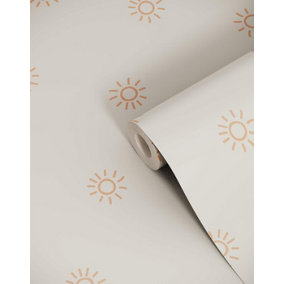 Bobbi Beck eco-friendly Beige childrens sun wallpaper