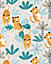 Bobbi Beck eco-friendly Beige childrens tiger and leopard wallpaper