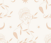 Bobbi Beck eco-friendly Beige greek motif wallpaper