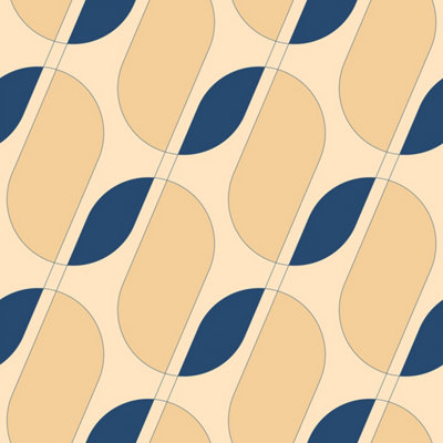 Bobbi Beck eco friendly Beige modern squiggle Wallpaper