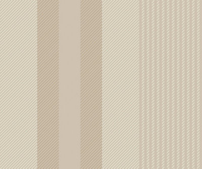 Bobbi Beck eco-friendly Beige multi way stripe wallpaper