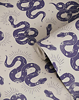 Bobbi Beck eco friendly Beige occult snake Wallpaper