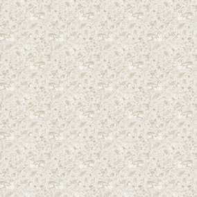 Bobbi Beck eco-friendly beige rabbit wallpaper