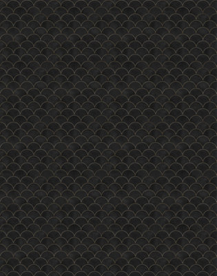 Bobbi Beck eco-friendly Black art deco scallop wallpaper