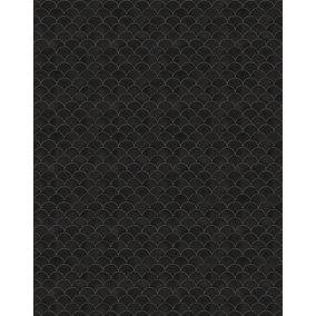 Bobbi Beck eco-friendly Black art deco scallop wallpaper