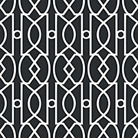 Bobbi Beck eco friendly Black modern trellis Wallpaper