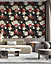 Bobbi Beck eco-friendly Black painted floral wallpaper