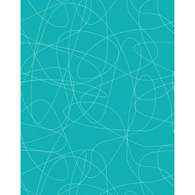 Bobbi Beck eco-friendly Blue abstract line wallpaper