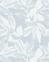 Bobbi Beck eco-friendly Blue abstract painted floral wallpaper