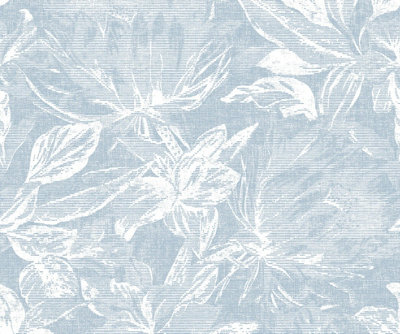 Bobbi Beck eco-friendly Blue abstract tapestry floral wallpaper