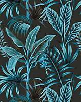 Bobbi Beck eco-friendly Blue bold tropical wallpaper