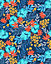 Bobbi Beck eco-friendly Blue bright maximalist floral wallpaper