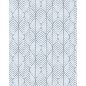 Bobbi Beck eco-friendly Blue geometric tropical wallpaper