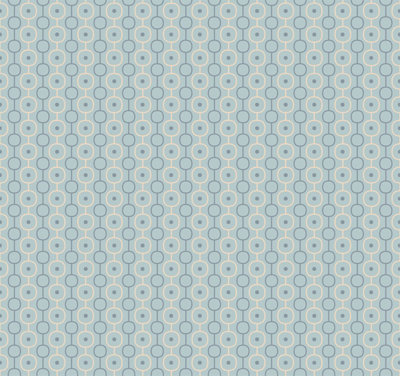 Bobbi Beck eco-friendly blue retro chain wallpaper