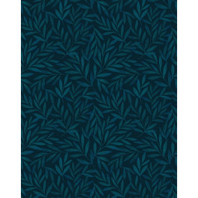 Bobbi Beck eco-friendly Blue tropical olive leaf wallpaper