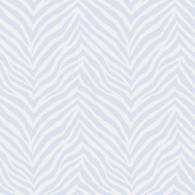 Bobbi Beck eco-friendly blue zebra print wallpaper