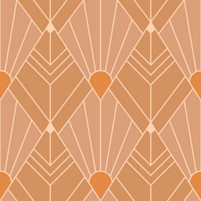 Bobbi Beck eco friendly Brown art deco diamond Wallpaper