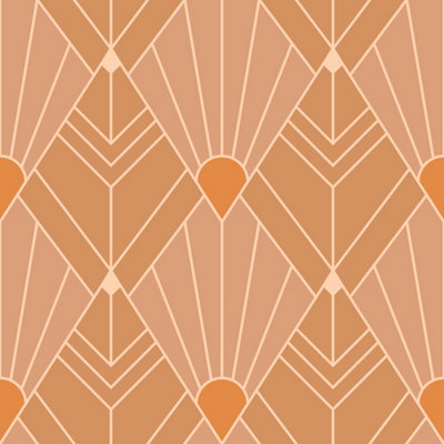 Bobbi Beck eco friendly Brown art deco diamond Wallpaper