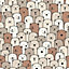 Bobbi Beck eco friendly Brown children's bear Wallpaper