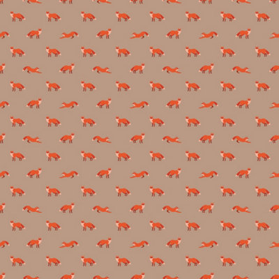 Bobbi Beck eco-friendly brown cute fox wallpaper