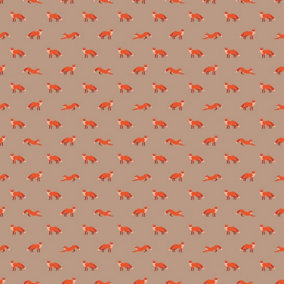 Bobbi Beck eco-friendly brown cute fox wallpaper