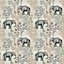 Bobbi Beck eco-friendly brown elephant wallpaper