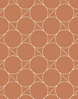 Bobbi Beck eco-friendly Brown retro circle wallpaper