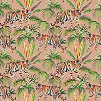 Bobbi Beck eco-friendly brown tropical tiger wallpaper