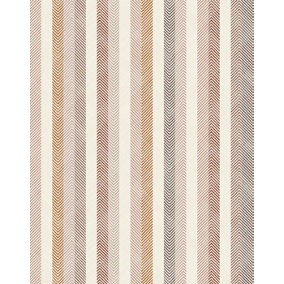 Bobbi Beck eco-friendly Brown zig zag stripe wallpaper