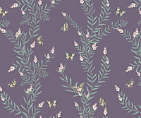 Bobbi Beck eco-friendly butterfly and flower wallpaper