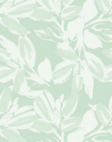 Bobbi Beck eco-friendly Green abstract painted floral wallpaper