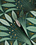Bobbi Beck eco-friendly Green art deco leaf fan wallpaper
