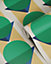 Bobbi Beck eco-friendly Green bauhaus geometric wallpaper