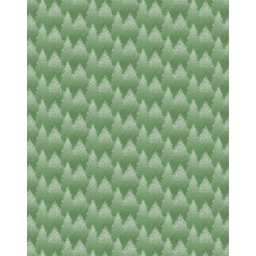 Bobbi Beck eco-friendly Green dotwork forest wallpaper