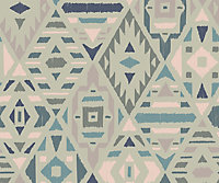 Bobbi Beck eco-friendly Green geometric triangle pattern wallpaper
