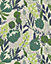 Bobbi Beck eco-friendly Green illustrated wildflower wallpaper